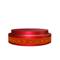 Chinese new year Podium Product display 3d Illustration png