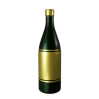 bottiglia isolato su trasparente sfondo 3d illustrazione png file