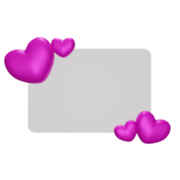 glücklich Valentinstag Tag isoliert auf transparent Hintergrund 3d Illustration png Datei