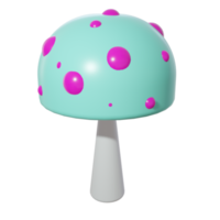 Mushroom isolated on transparent background 3d illustration PNG File