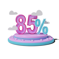 Rabatt 85 Prozent auf transparent Hintergrund 3d Illustration png