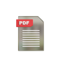 File Format on Transparent Background 3d illustration png