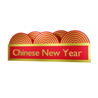 Chinese New Year Isolated on transparent background png file