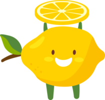 personnage de dessin animé de citron png