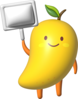 mango 3d tecknad serie karaktär png