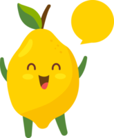 personnage de dessin animé de citron png