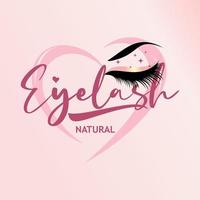 Eyelash extension logo design vector