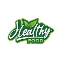 Healthy food logo Premium Vector