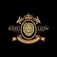 Heraldry lion luxury design Vector