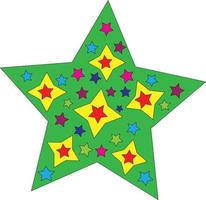 sencillo estrella colorante vector diseño