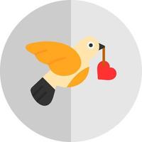 diseño de icono de vector de pájaro de amor