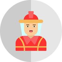 Firefighter Vector Icon Design