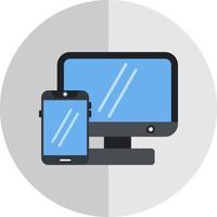 Computer To Mobile Vector Icon Design