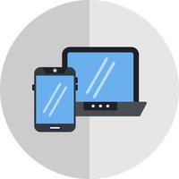 Mobile To Laptop Vector Icon Design