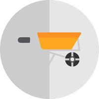 Wheelbarrow Vector Icon Design