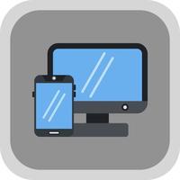 Computer To Mobile Vector Icon Design