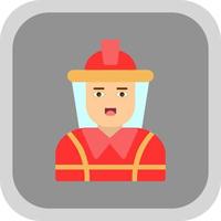 Firefighter Vector Icon Design