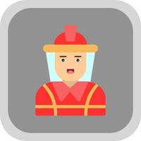 Firefighter Vector Icon Design