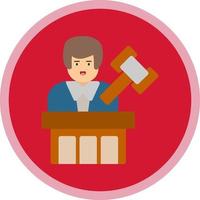 Judge Vector Icon Design