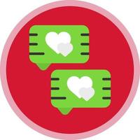Love Chat Vector Icon Design