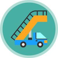 Airplane Stairs Vector Icon Design