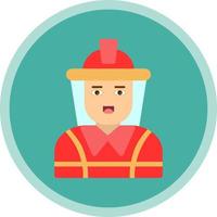 Firefighter Vector Icon Design