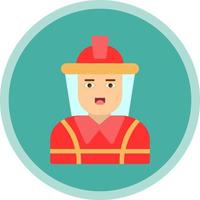 Firefighter Vector Icon Design