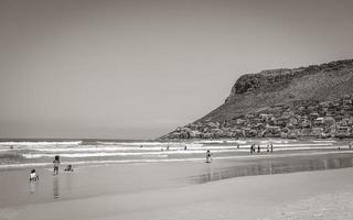 Cape Town Western Cape South Africa 2018 People and tourism Fish Hoek Beach False Bay Cape Town. photo