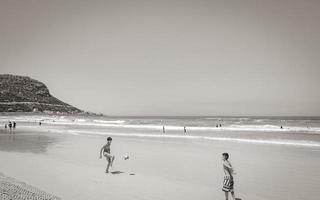 Cape Town Western Cape South Africa 2018 Fish Hoek at Beach False Bay turquoise water Cape Town. photo