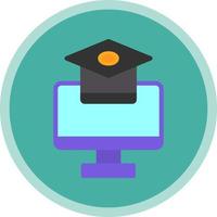 diseño de icono de vector de educación en línea