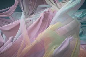 Smooth Silk Background with Illustrative Pastel Waves photo