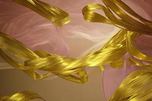 Satin Ribbons in Decorative Shapes - A Feminine Display of Modern Art photo