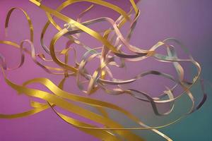 Satin Ribbons in Elegant Curves - A Colorful Illustration of Feminine Beauty photo
