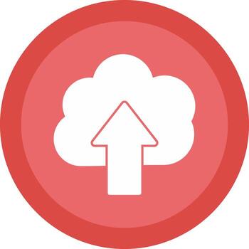 Cloud Uploding Vector Icon Design