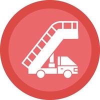 Airplane Stairs Vector Icon Design