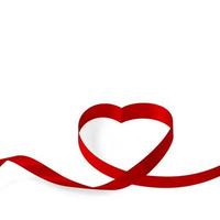 Happy valentine. Heart shaped elegant ribbon. Symbol of love. photo