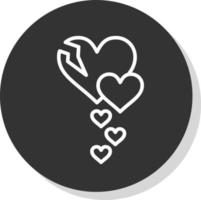 diseño de icono de vector de corazón roto