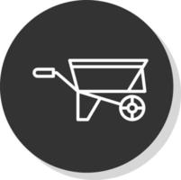 Wheelbarrow Vector Icon Design