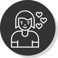 Girlfriend Vector Icon Design