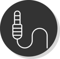 diseño de icono de vector de conector de audio