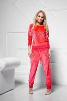 Lovely woman in tracksuit photo