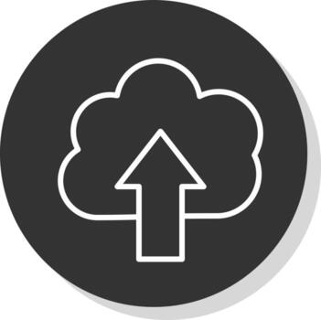 Cloud Uploding Vector Icon Design