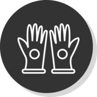 guantes, vector, icono, diseño vector