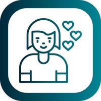 Girlfriend Vector Icon Design