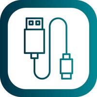 Data Cable Vector Icon Design