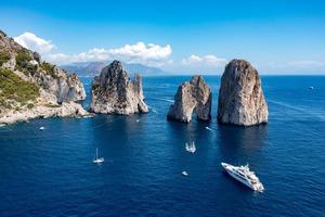 Capri Island on a beautiful summer day along the Amalfi Coast in Italy photo