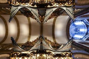 Santiago de Compostela, Spain - Nov 22, 2021, Interiors of the Cathedral of Santiago de Compostela in the Santiago de Compostela  Old Town . The Old Town is a UNESCO World Heritage Site. photo