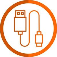 Data Cable Vector Icon Design