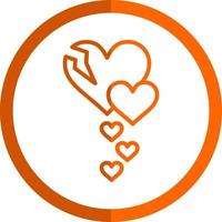 Broken Heart Vector Icon Design