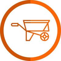 Wheelbarrow Vector Icon Design